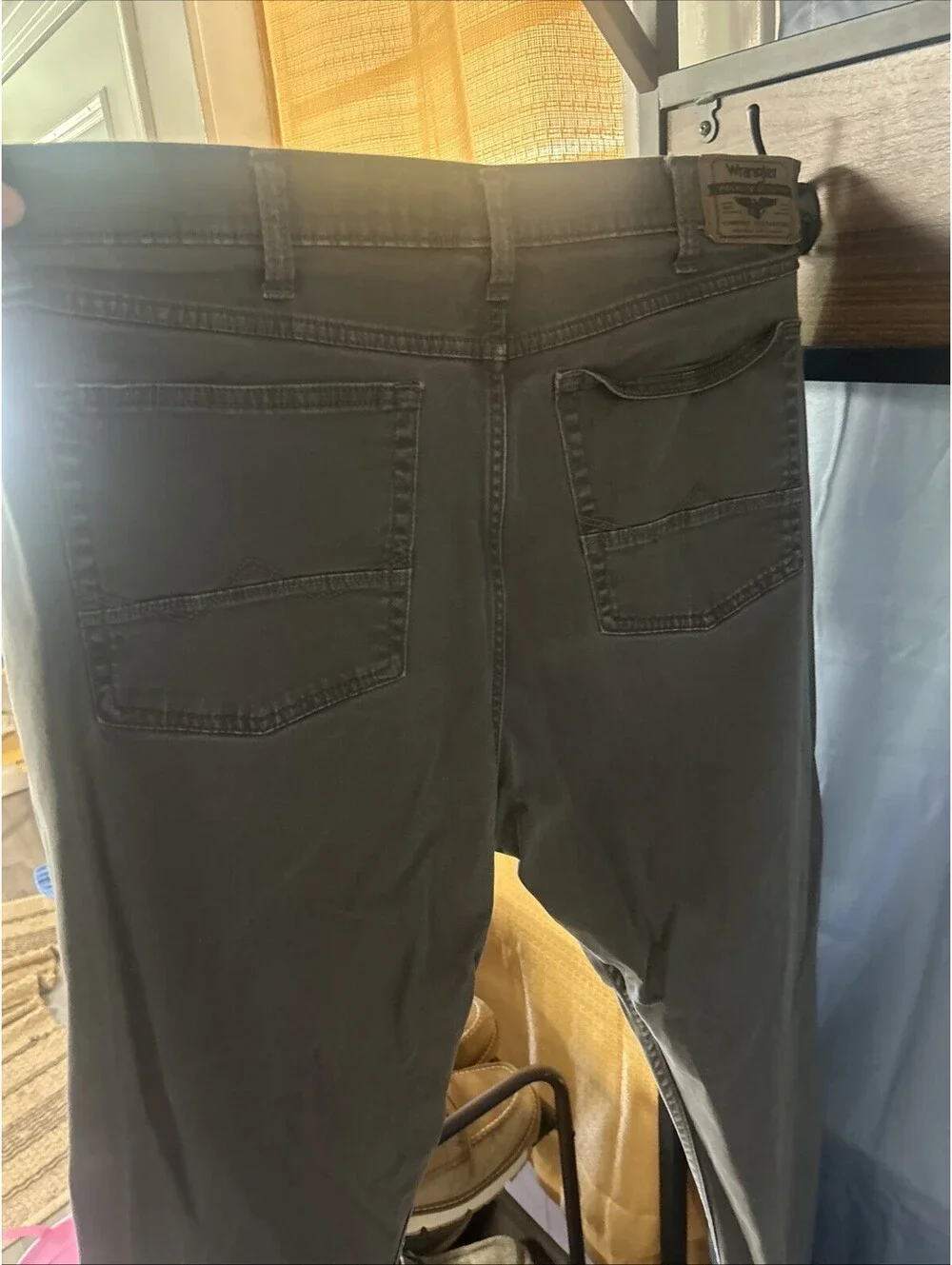 Wrangler 38x30 Straight Fit Gray Jeans